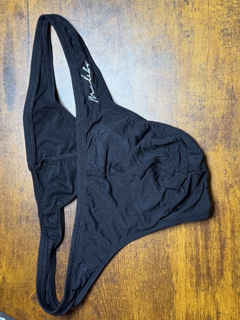 JJ Malibu: Premium Modal Scrunch-Back Thong - Black